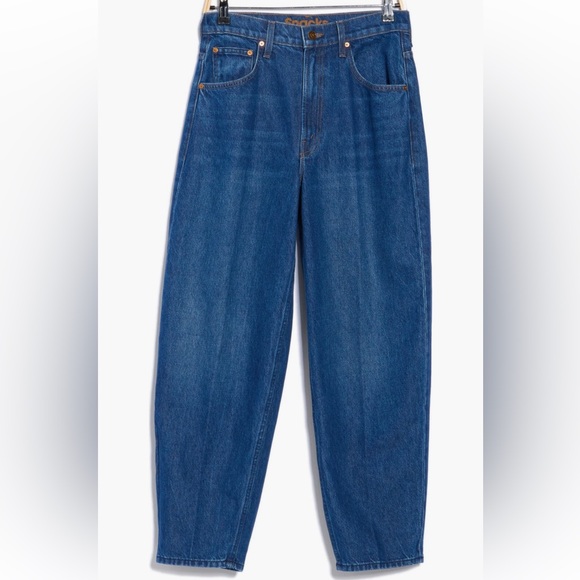 NEW Mother Snacks! The Peeler Barrel Leg Ankle Jean in Secret Sauce - Picture 3 of 6